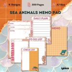 Sea Animal Memo Pad Orange | Not Kağıdı Ve Bloknot (A7-300 SAYFA)