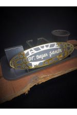 Dekoratif Kişiye Özel Ahşap Ofis Kalemliği