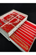 Kişiye Özel Şeffaf Kapaklı Mücevher Takı Kutusu, Organizer Takı Saklama Kutusu, Takı Organizeri - Görsel 3