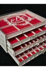 Kişiye Özel Şeffaf Kapaklı Mücevher Takı Kutusu, Organizer Takı Saklama Kutusu, Takı Organizeri - Görsel 7