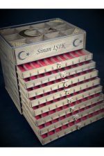 Kişiye Özel Şeffaf Kapaklı Ahşap Tesbih Ve Saat Koleksiyon Kutusu (80 TESBİH, 12 SAATLİK)