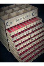 Kişiye Özel Şeffaf Kapaklı Ahşap Tesbih Ve Saat Koleksiyon Kutusu (80 TESBİH, 12 SAATLİK) - Görsel 6