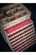 Kişiye Özel Şeffaf Kapaklı Ahşap Tesbih Ve Saat Koleksiyon Kutusu (80 TESBİH, 12 SAATLİK) - Görsel 7