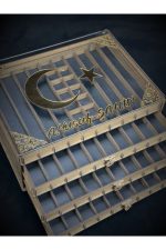 Kişiye Özel Şeffaf Kapaklı Ahşap Tesbih Ve Yüzük Koleksiyon Kutusu (38 TESBİH,14 YÜZÜKLÜK)