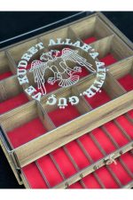 Kişiye Özel Şeffaf Kapaklı Ahşap Tesbih Ve Saat Koleksiyon Kutusu (20 TESBİH, 12 SAATLİK)