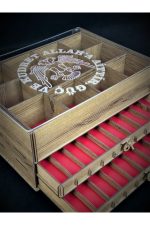 Kişiye Özel Şeffaf Kapaklı Ahşap Tesbih Ve Saat Koleksiyon Kutusu (20 TESBİH, 12 SAATLİK) - Görsel 5