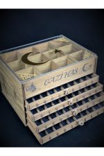 Kişiye Özel Şeffaf Kapaklı Ahşap Tesbih Ve Saat Koleksiyon Kutusu (40 TESBİH, 12 SAATLİK) - Görsel 2