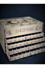 Kişiye Özel Şeffaf Kapaklı Ahşap Tesbih Ve Saat Koleksiyon Kutusu (40 TESBİH, 12 SAATLİK) - Görsel 3