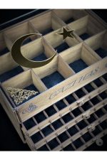 Kişiye Özel Şeffaf Kapaklı Ahşap Tesbih Ve Saat Koleksiyon Kutusu (40 TESBİH, 12 SAATLİK) - Görsel 4