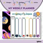 Çocuklar Için Haftalık Planlayıcı | Weekly Planner (A4-60 SAYFA)