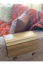 Ahşap Koltuk Tepsisi, Yan Sehpa, Koltuk Kenarı, Katlanabilir Portatif Amerikan Servisi Ys-3 - Görsel 2