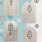 Küpe Standı Seti 4'lü Paket, İpli Küpe Organizeri, Askısı (10x15 cm, 4 adet)